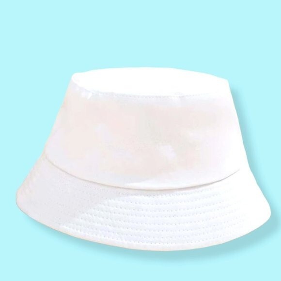 Lot of 2 Women's Solid Pink & White Bucket Packable Bucket Hat One Size NWOT - Picture 2 of 11